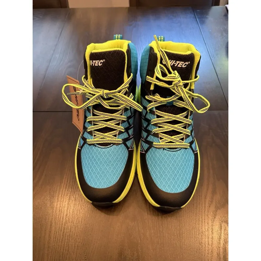 HI-TEC Demolisher Mid Men's Athletic Shoes Synthetic Black/Blue/Yellow 9.5